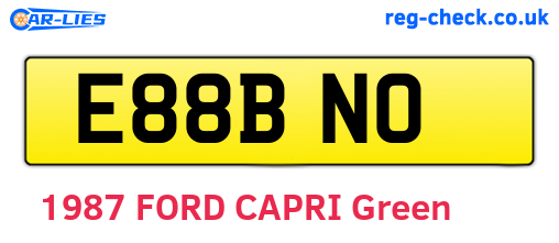 E88BNO are the vehicle registration plates.