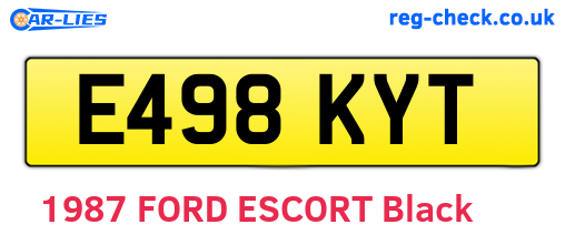 E498KYT are the vehicle registration plates.