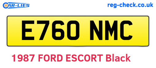 E760NMC are the vehicle registration plates.