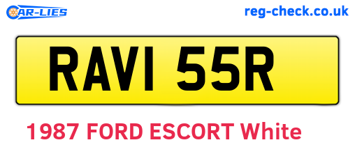 RAV155R are the vehicle registration plates.