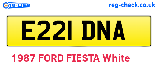 E221DNA are the vehicle registration plates.