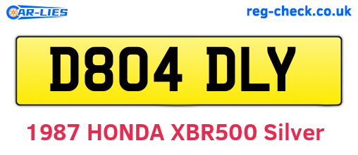 D804DLY are the vehicle registration plates.