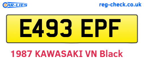 E493EPF are the vehicle registration plates.