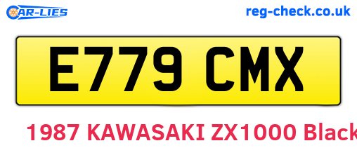 E779CMX are the vehicle registration plates.