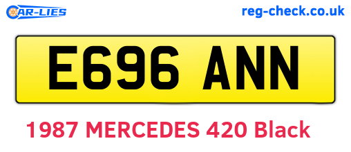E696ANN are the vehicle registration plates.