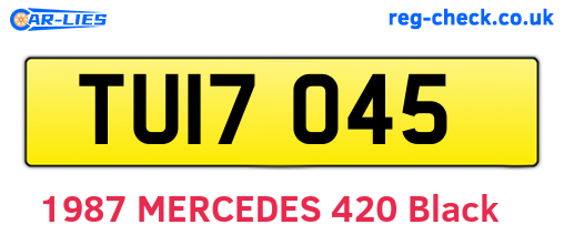 TUI7045 are the vehicle registration plates.
