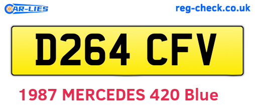 D264CFV are the vehicle registration plates.