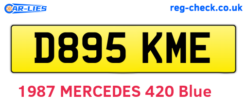 D895KME are the vehicle registration plates.