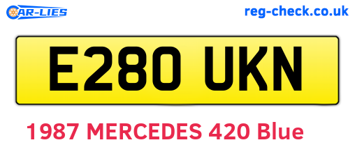 E280UKN are the vehicle registration plates.