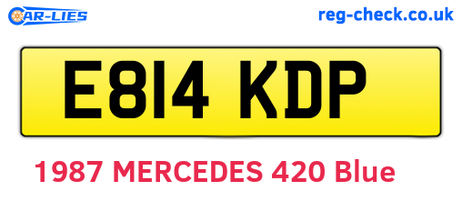 E814KDP are the vehicle registration plates.