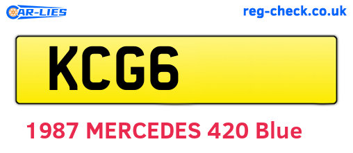 KCG6 are the vehicle registration plates.