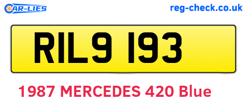 RIL9193 are the vehicle registration plates.