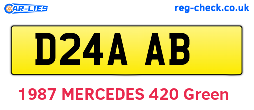 D24AAB are the vehicle registration plates.