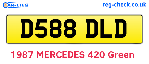D588DLD are the vehicle registration plates.