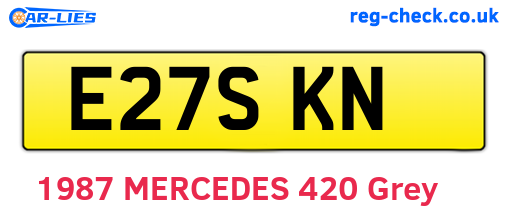 E27SKN are the vehicle registration plates.
