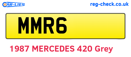 MMR6 are the vehicle registration plates.