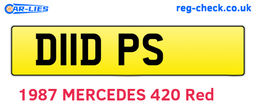 D11DPS are the vehicle registration plates.