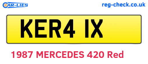 KER41X are the vehicle registration plates.