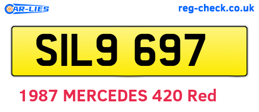 SIL9697 are the vehicle registration plates.