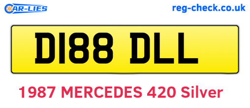 D188DLL are the vehicle registration plates.