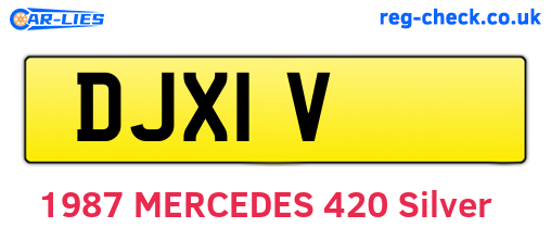 DJX1V are the vehicle registration plates.