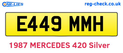 E449MMH are the vehicle registration plates.