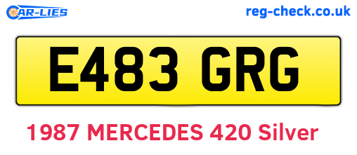 E483GRG are the vehicle registration plates.