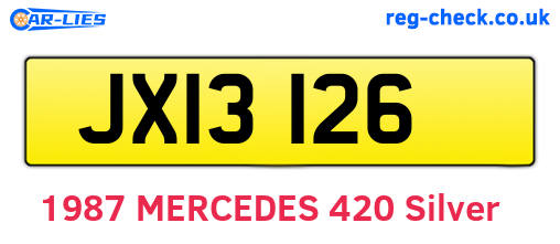 JXI3126 are the vehicle registration plates.