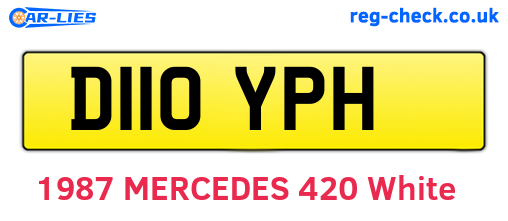 D110YPH are the vehicle registration plates.