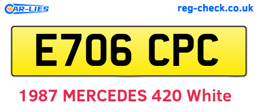 E706CPC are the vehicle registration plates.
