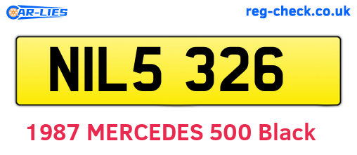 NIL5326 are the vehicle registration plates.