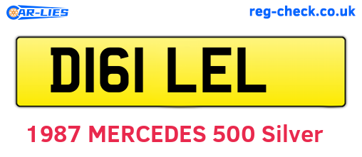 D161LEL are the vehicle registration plates.