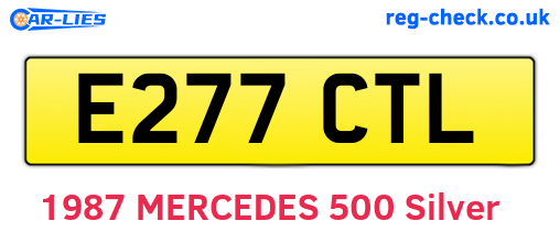E277CTL are the vehicle registration plates.