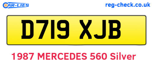 D719XJB are the vehicle registration plates.