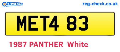 MET483 are the vehicle registration plates.