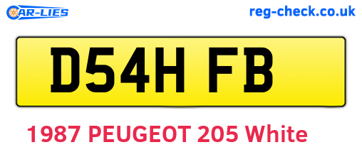D54HFB are the vehicle registration plates.