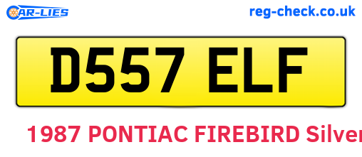 D557ELF are the vehicle registration plates.