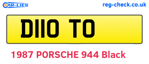 D11OTO are the vehicle registration plates.