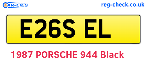E26SEL are the vehicle registration plates.
