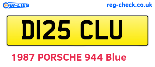 D125CLU are the vehicle registration plates.