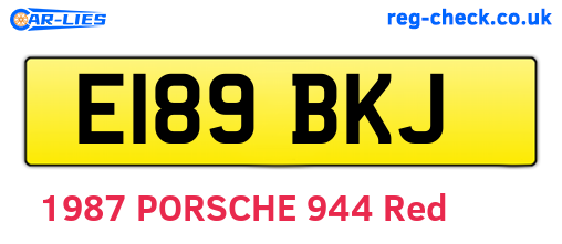 E189BKJ are the vehicle registration plates.
