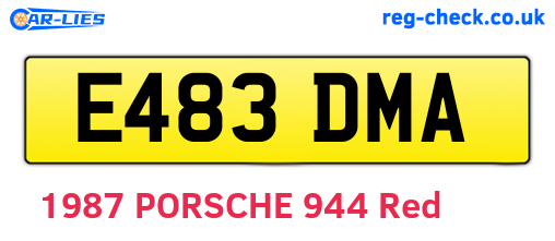 E483DMA are the vehicle registration plates.