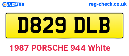 D829DLB are the vehicle registration plates.
