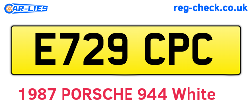 E729CPC are the vehicle registration plates.