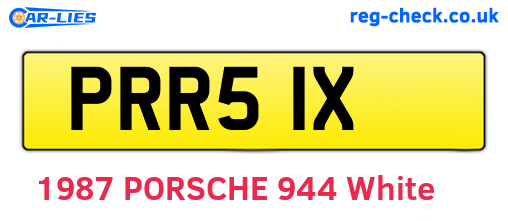 PRR51X are the vehicle registration plates.