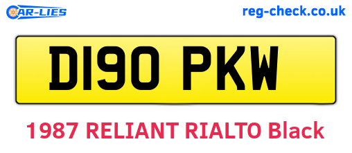 D190PKW are the vehicle registration plates.