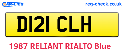 D121CLH are the vehicle registration plates.