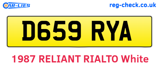 D659RYA are the vehicle registration plates.