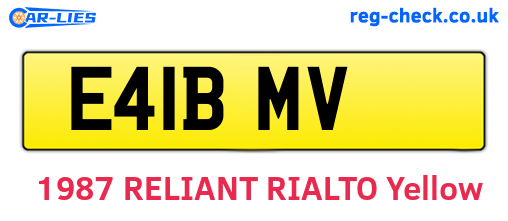 E41BMV are the vehicle registration plates.
