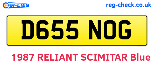 D655NOG are the vehicle registration plates.